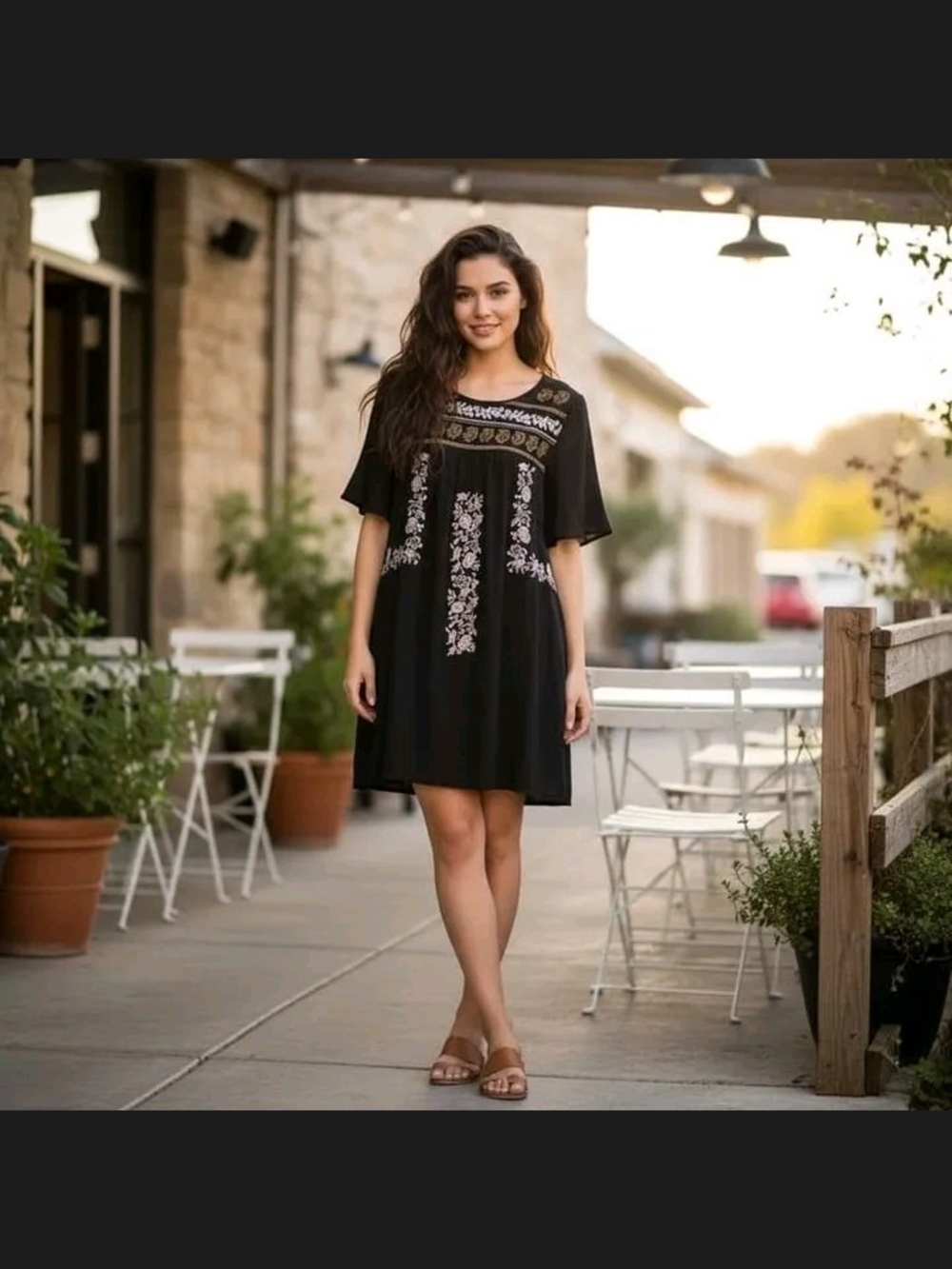 Knox Rose Boho Embroidered Wildrose Dress